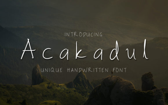 Acakadul: A Script Font with Personality