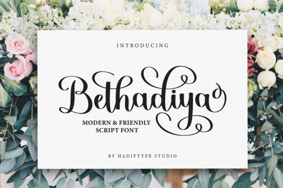 Bethadiya: A Script Font with Character