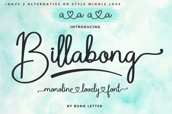 Billabong: A Whimsical Script Font for Web Design