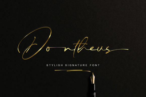 Dontheus: A Stylish Script Font for Editorial Design
