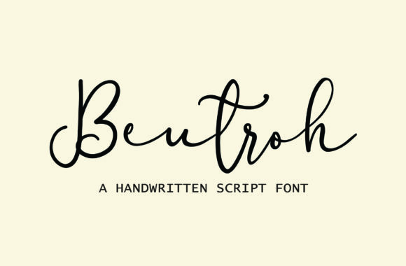 Enhance Your Brand with Beutroh: A Premium Handwritten Font