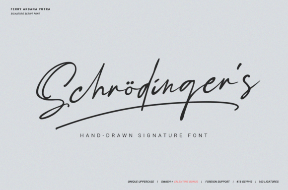Schrödinger s: A Handwritten Font for Editorial Elegance